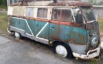 60's VW Autobus Blue White Volkswagen Bus Type 2